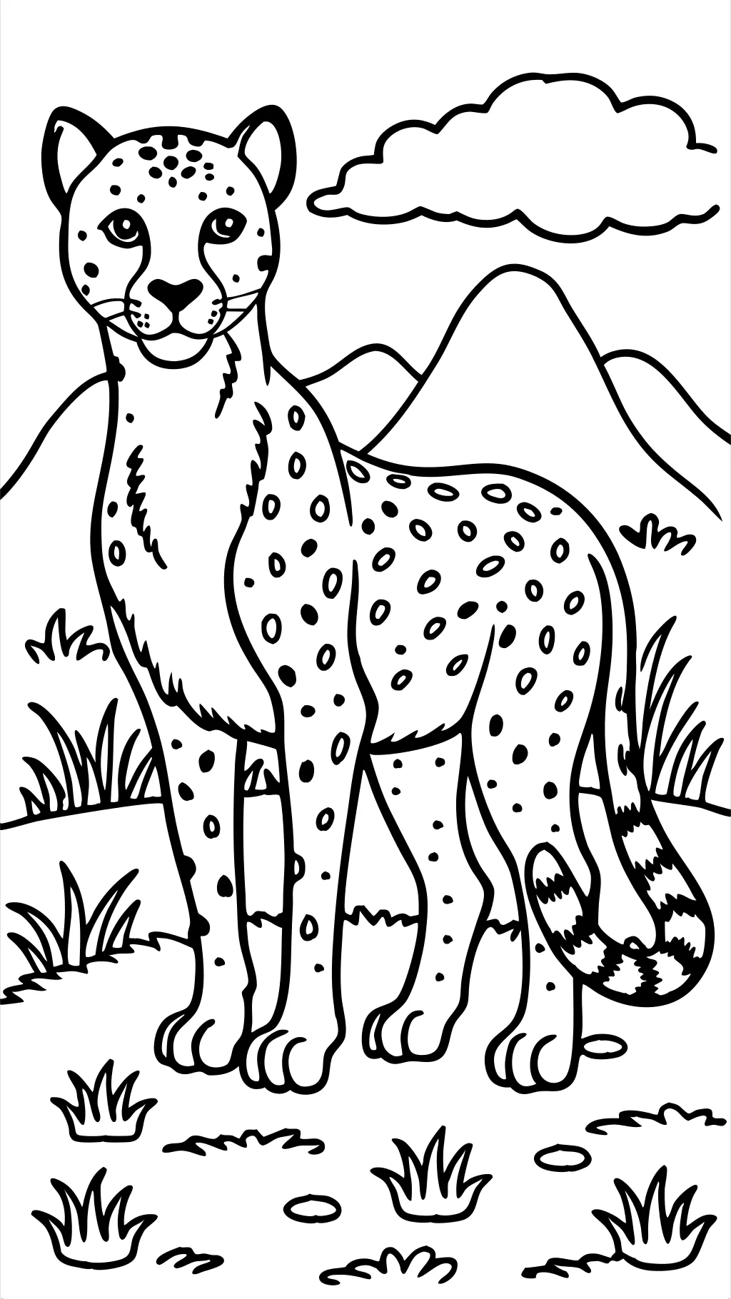 coloring pages of a cheetah